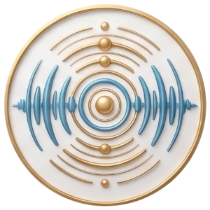 Watercolor sound wave in a circle